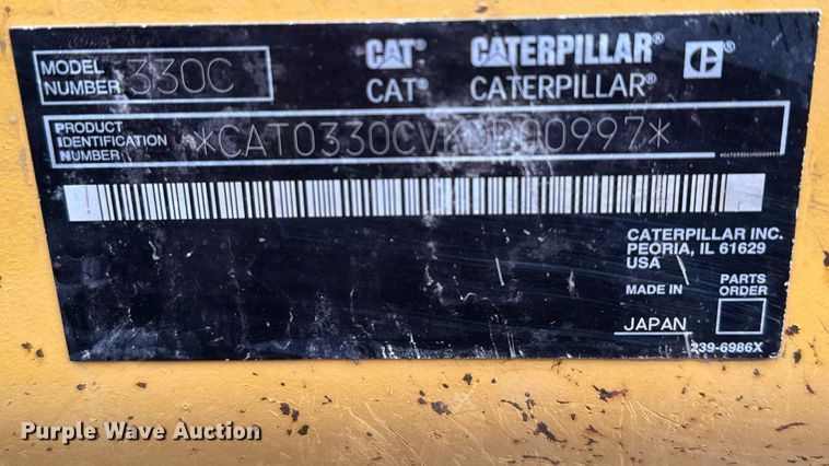 image for item DK6762 2005 Caterpillar 330C L excavator