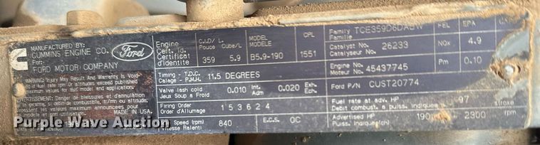 image for item DK6769 1997 Ford F800 oil distributor truck