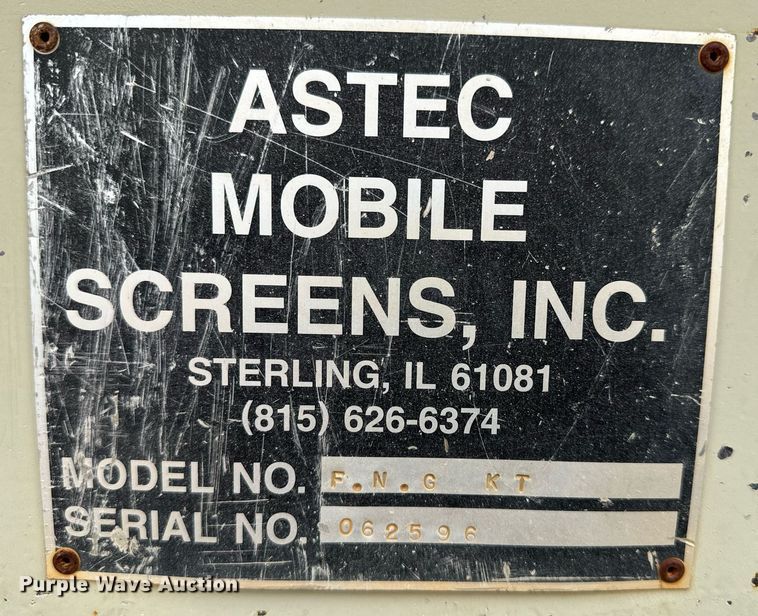 image for item DK6773 Astec F.N.G. KT screening plant