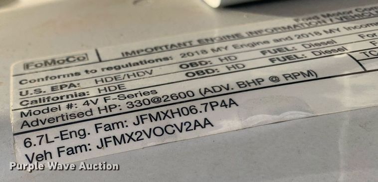 image for item DM7734 2018 Ford  F450 Super Duty XL Crew Cab utility / service truck