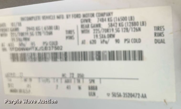 image for item DM7734 2018 Ford  F450 Super Duty XL Crew Cab utility / service truck