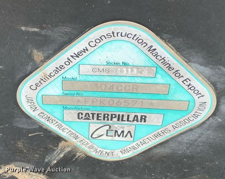 image for item DM7738 2010 Caterpillar 304C CR mini excavator