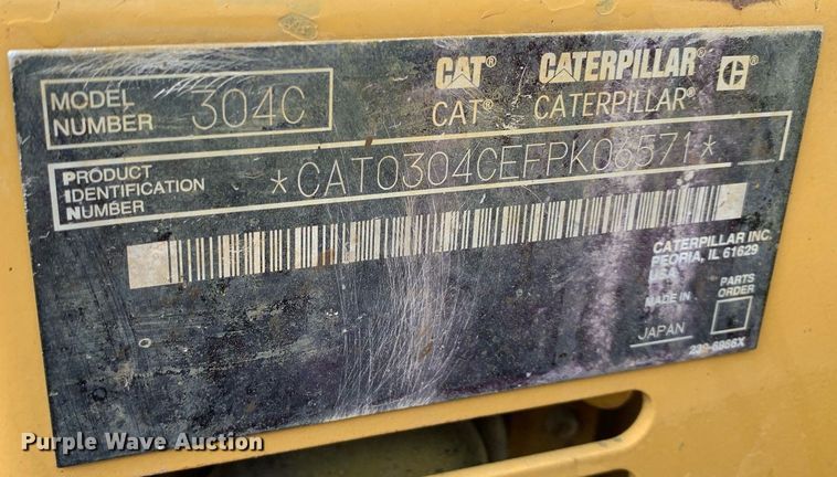 image for item DM7738 2010 Caterpillar 304C CR mini excavator