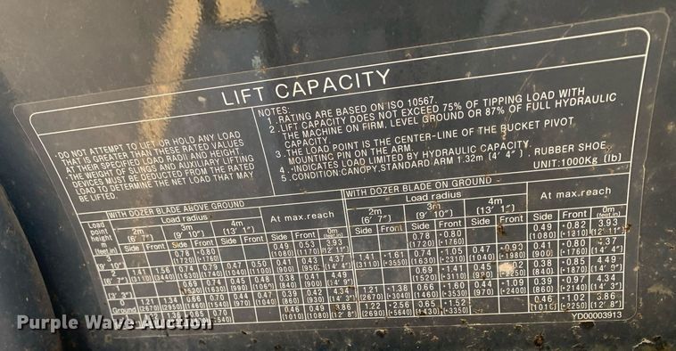 image for item DM7739 2015 John Deere 35G mini excavator