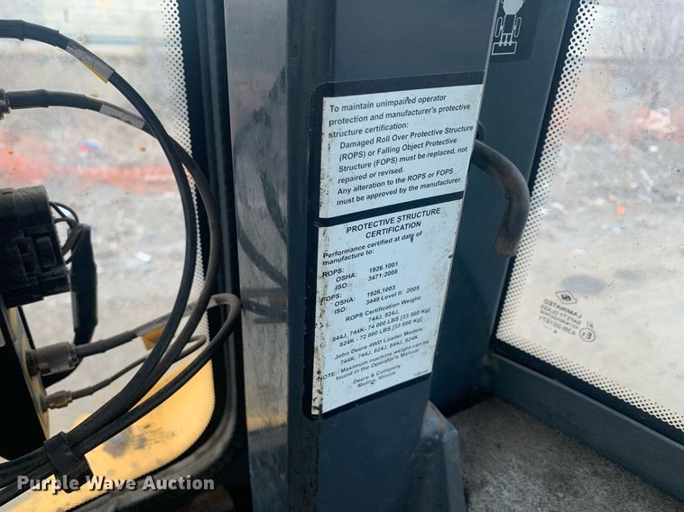 image for item DM7748 2015 John Deere 744K II wheel loader
