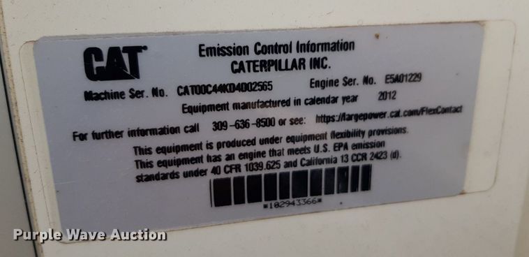 image for item DP2581 Caterpillar XQ100 generator