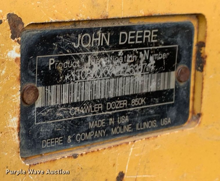 image for item DP8823 2014 John Deere 850K dozer