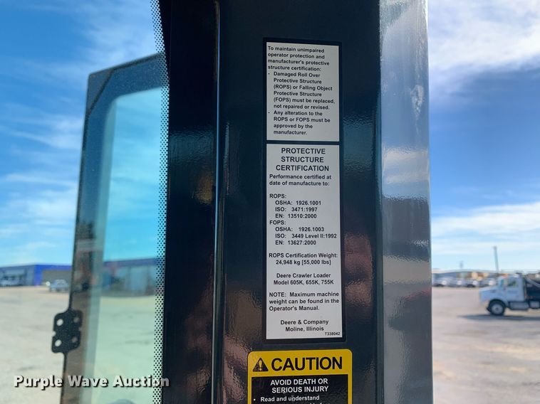 image for item DP8824 2015 John Deere 755K track loader