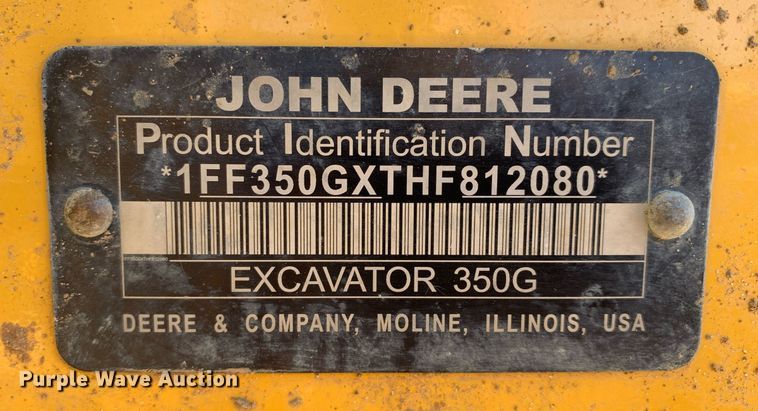 image for item DP8826 2017 John Deere 350G LC excavator