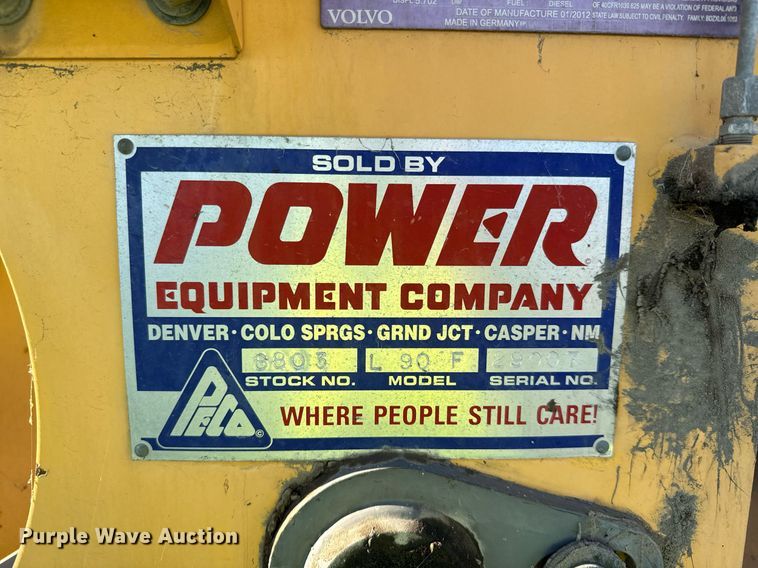 image for item DQ6711 2012 Volvo L90F wheel loader