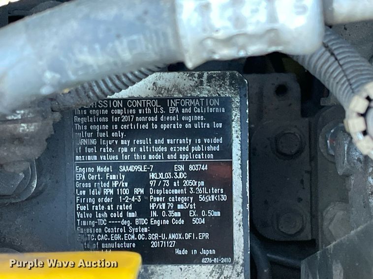 image for item DS5398 2018 Komatsu  PC138USLC-11 excavator