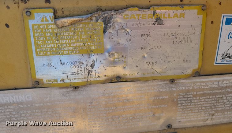 image for item DS7251 Caterpillar  R80 forklift