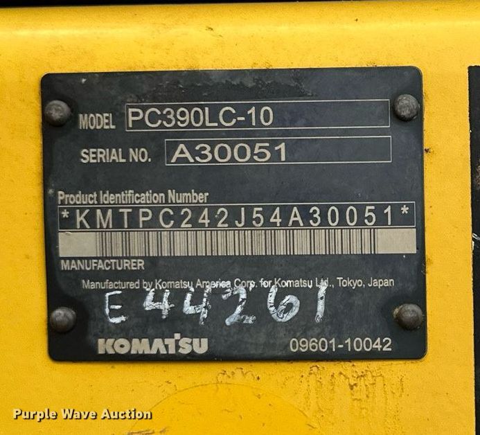 image for item DW2946 2013 Komatsu PC390LC-10 excavator