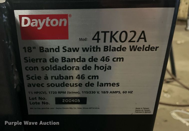 image for item JT9084 Dayton  4TK02A 18