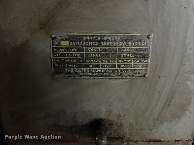 image for item JT9085 Oster PP-74 rapiduction threading machine