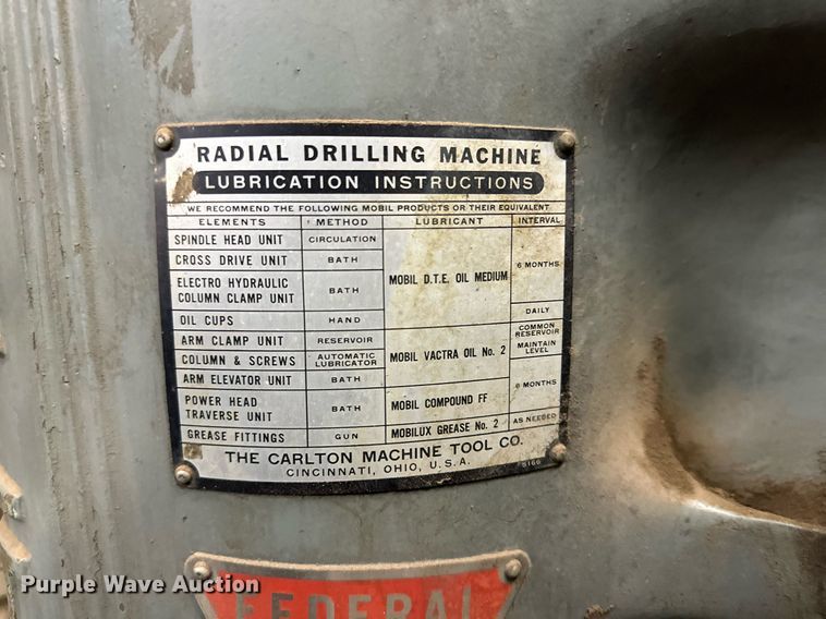 image for item JT9136 Carlton radial arm drill