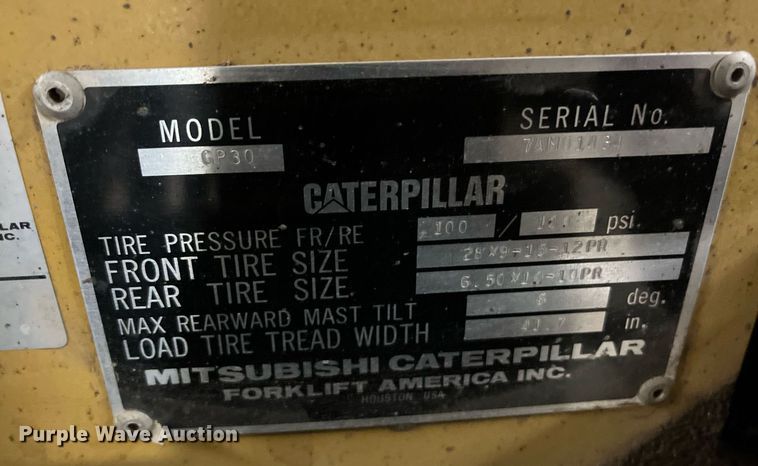 image for item JT9155 Caterpillar  60 forklift