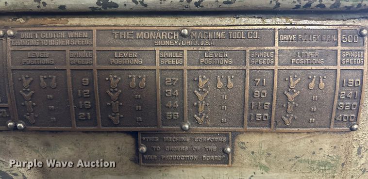 image for item JT9159 Monarch CM lathe 