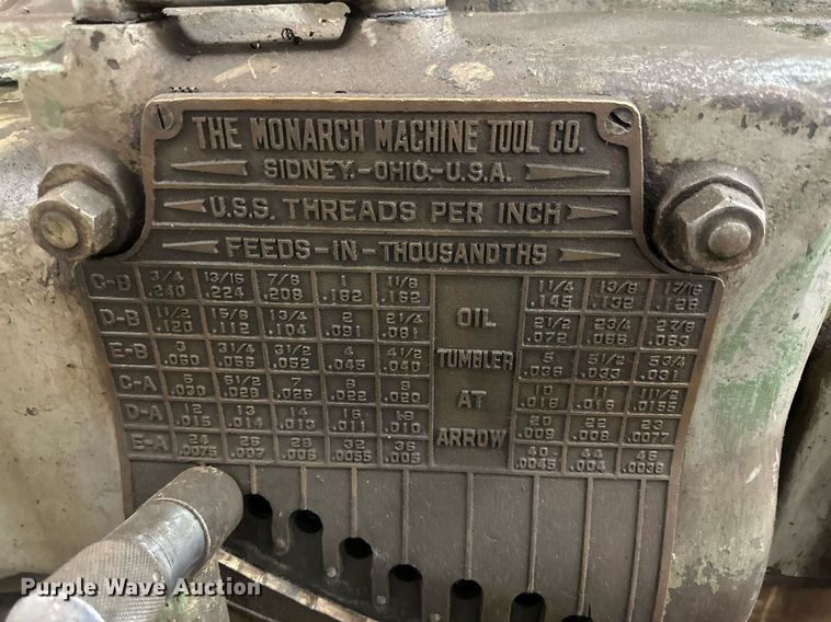 image for item JT9159 Monarch CM lathe 