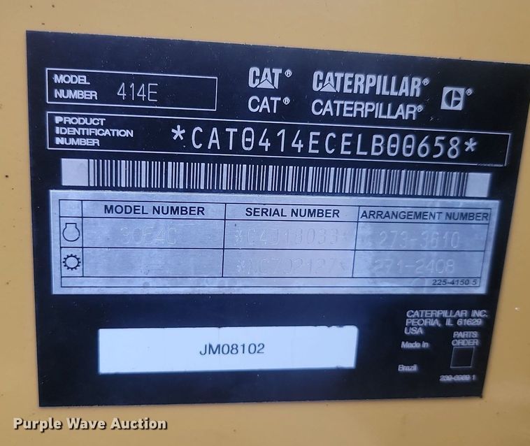 image for item LA9560 2008 Caterpillar  414E IL landscape tractor