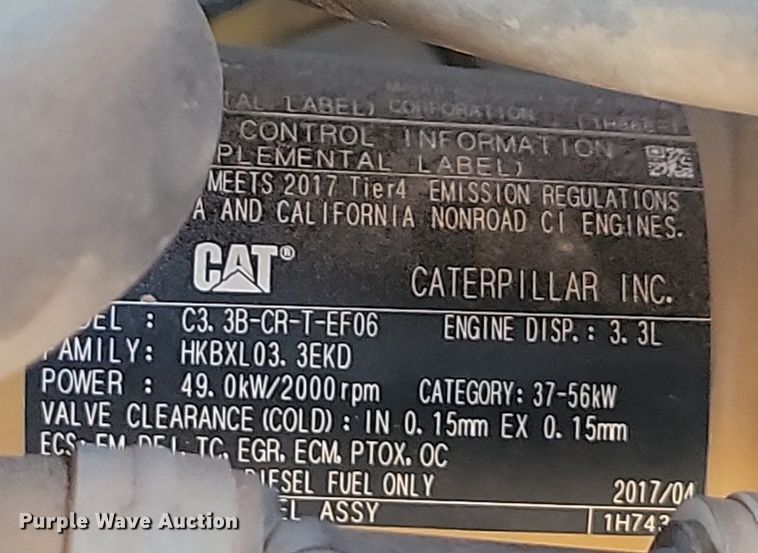 image for item LA9573 2017 Caterpillar  308E2 CR excavator