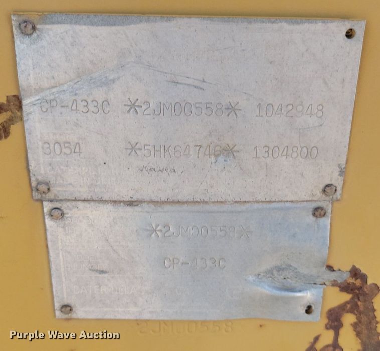 image for item LA9574 1998 Caterpillar  CP-433C single drum vibratory roller