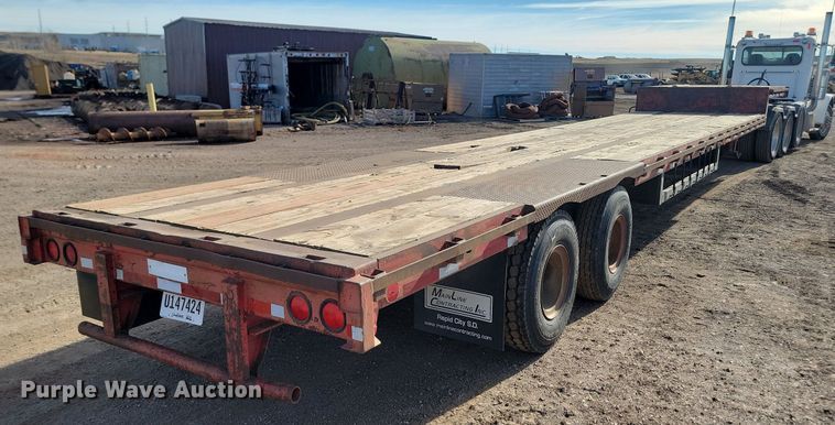 image for item LA9581 1972 Fruehauf PB-J2-51-DF19 drop deck equipment trailer