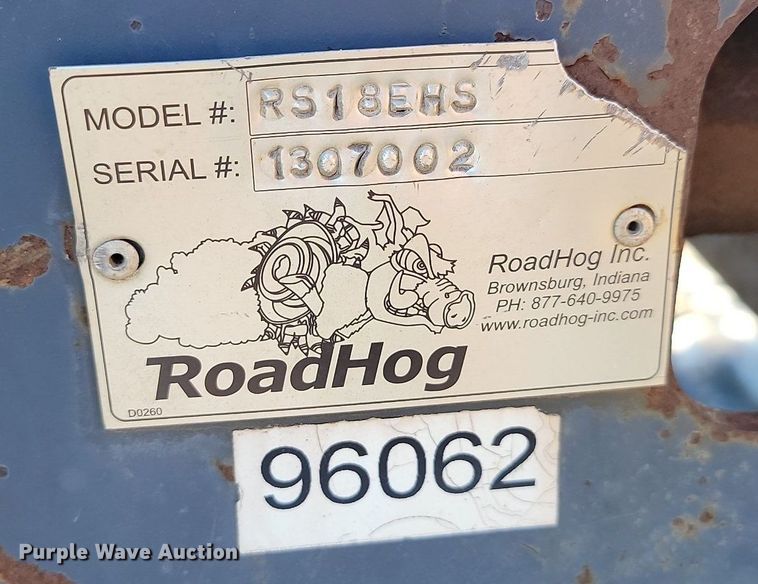 image for item LA9593 Road Hog  RS18EHS skid steer rock saw