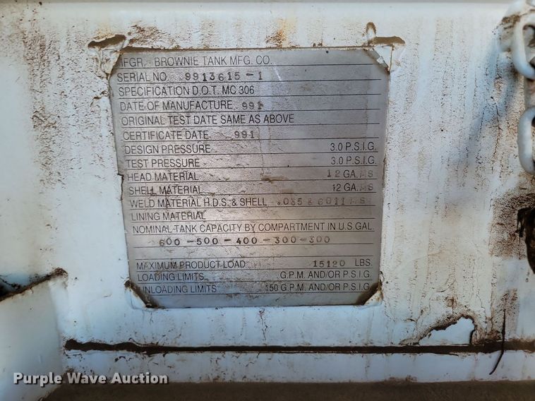 image for item LA9601 1992 GMC C7H042 fuel truck