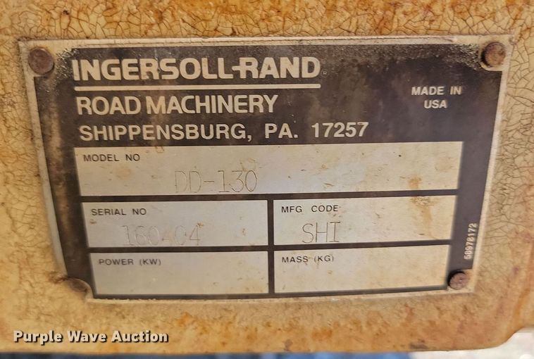 image for item LA9602 2000 Ingersoll Rand DD-130 double drum roller