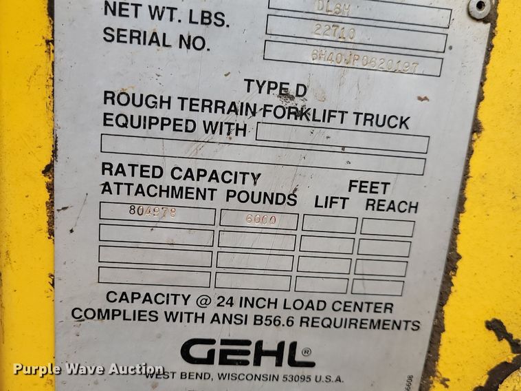 image for item LC9811 1998 Gehl DL-6H telehandler