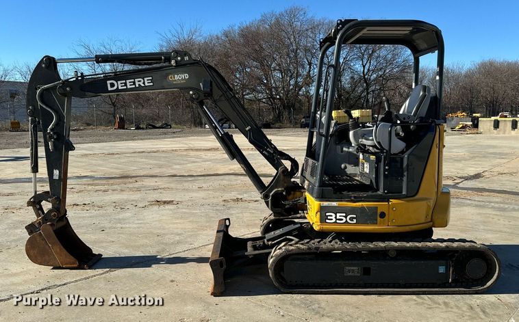 image for item NA9785 2020 John Deere 35G mini excavator