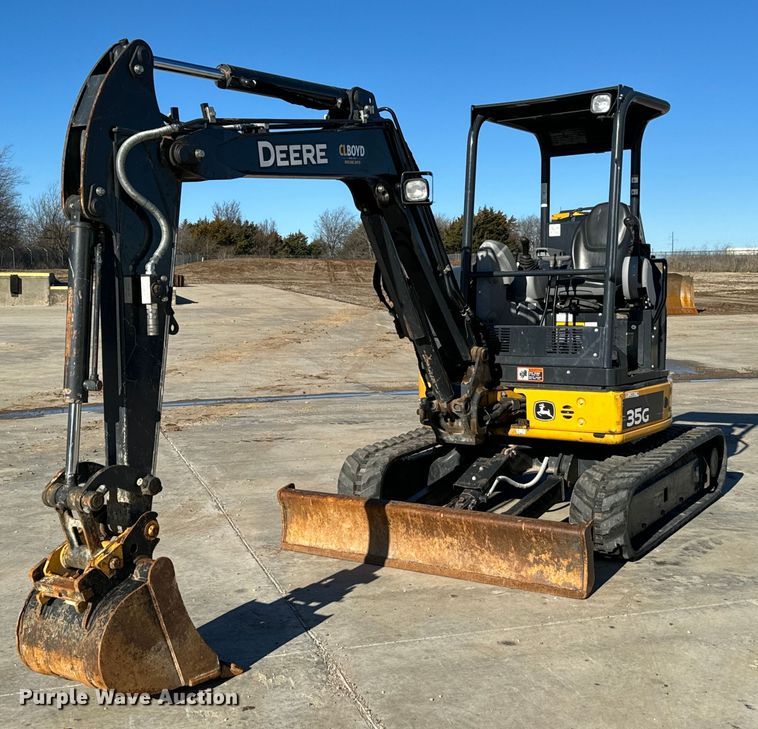 image for item NA9786 2020 John Deere 35G mini excavator