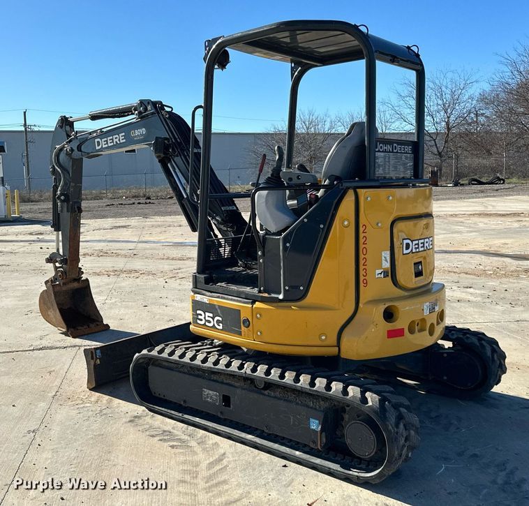 image for item NA9786 2020 John Deere 35G mini excavator