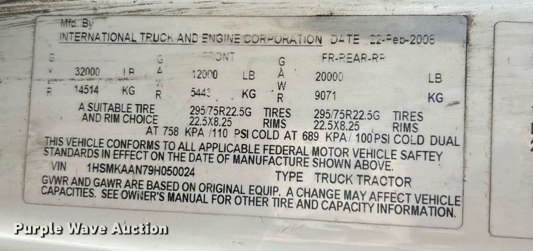 image for item NE9784 2009 International 4400 SBA dump truck