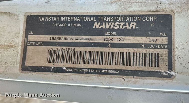 image for item NE9785 1997 International 8100 dump truck