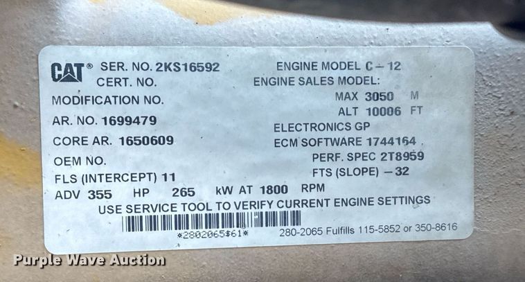 image for item NI9722 2000 Sterling A-Line dump truck