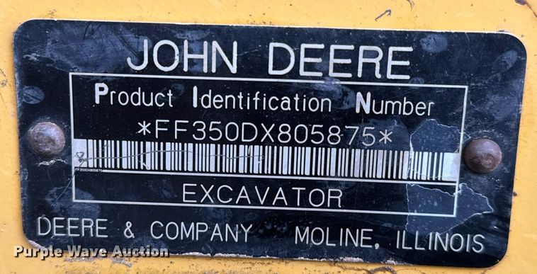 image for item NI9730 2007 John Deere 350D LC excavator