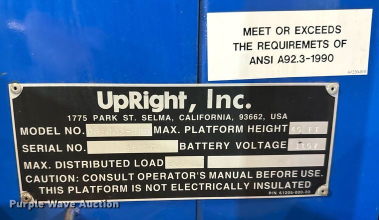 image for item NI9755 Up Right UL40 vertical lift