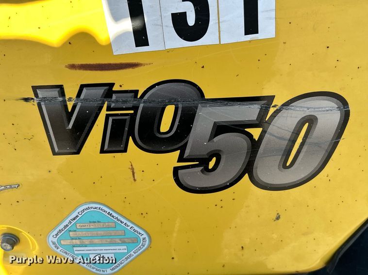 image for item NJ9512 2019 Yanmar ViO50-6A mini excavator