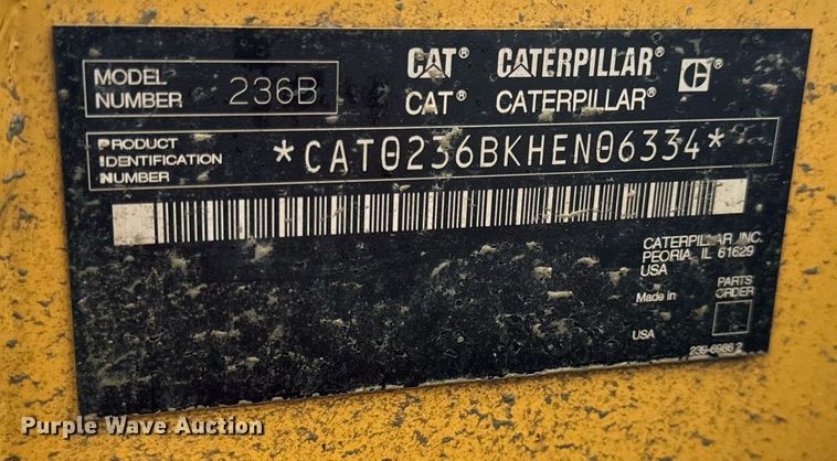 image for item NM9240 2007 Caterpillar 236B skid steer loader