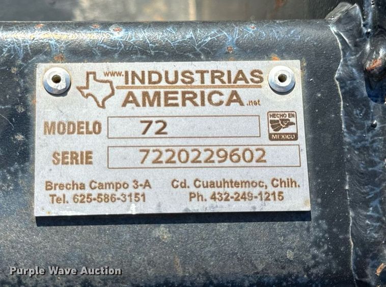 image for item NM9275 Industrias America 72 skid steer bucket