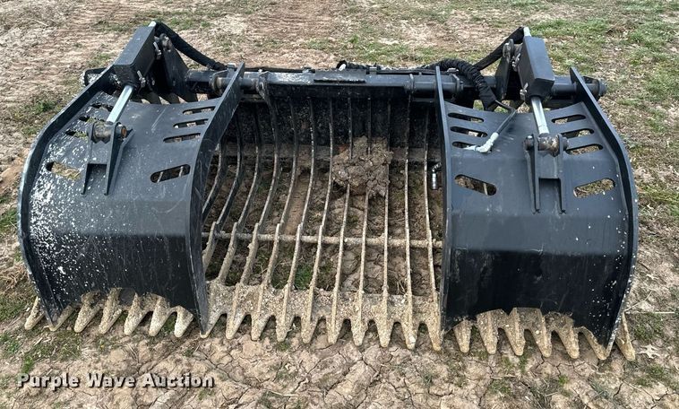 image for item NM9296 Jenkins Iron and Steel skid steer rock grapple bucket