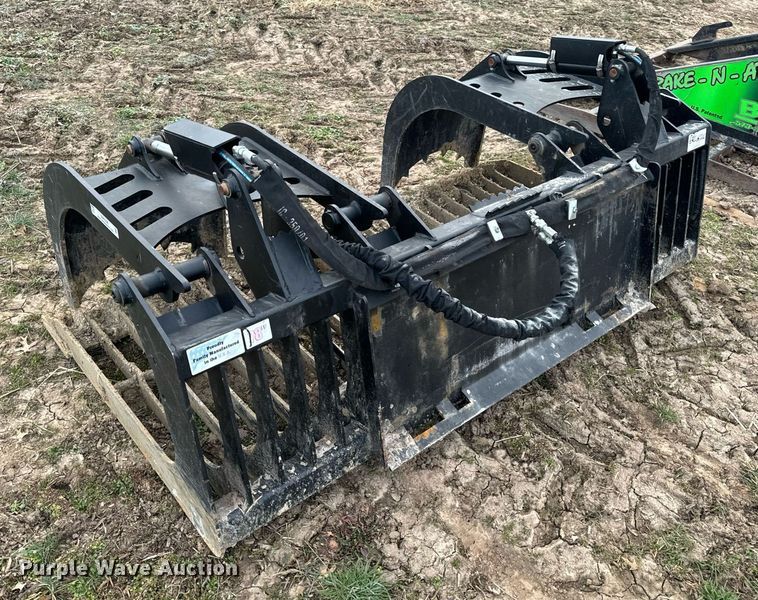 image for item NM9296 Jenkins Iron and Steel skid steer rock grapple bucket