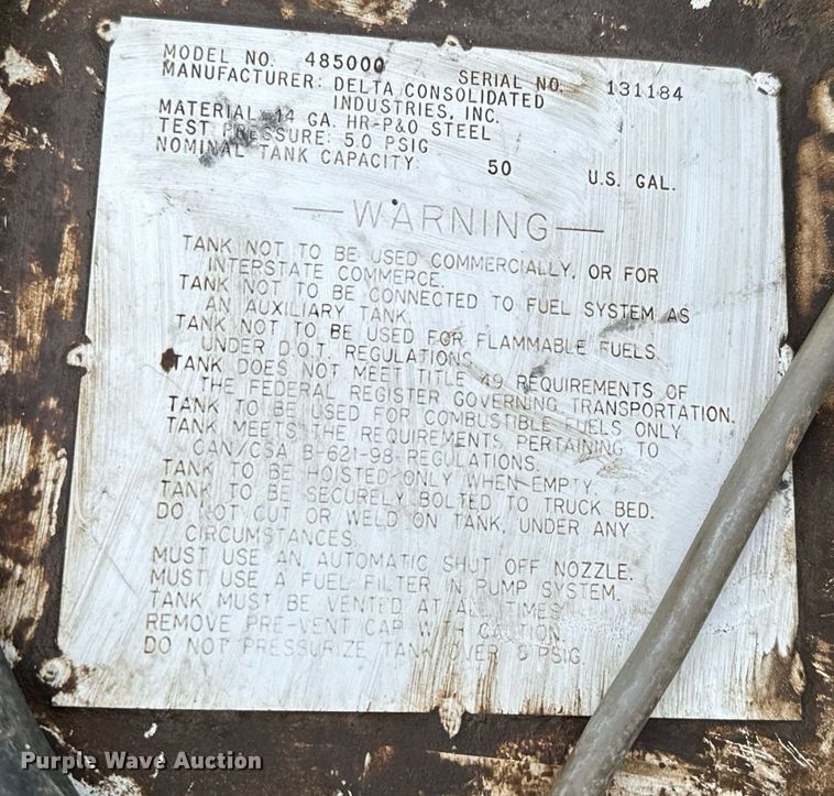 image for item NN9411 (2) 50 gallon auxiliary fuel tanks