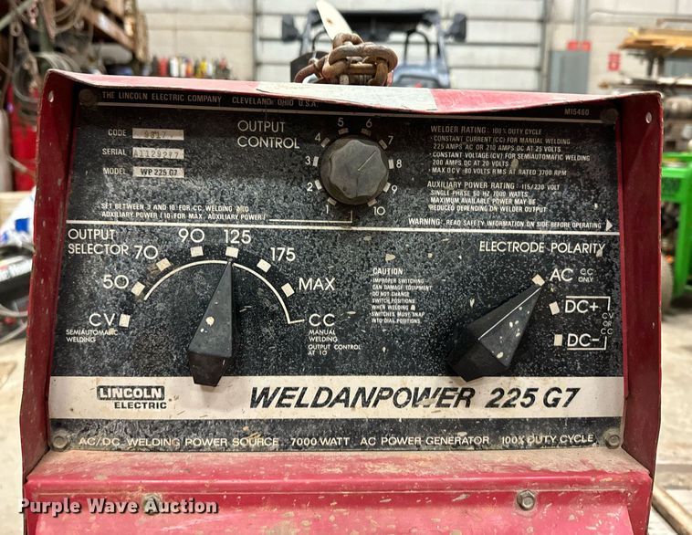 image for item NN9421 Lincoln Electric Weldanpower 225 G7 welder/generator