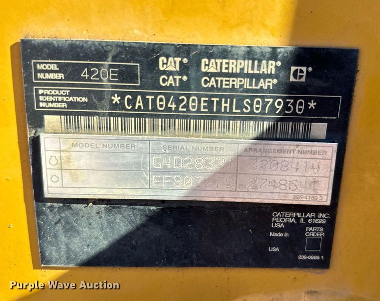 image for item NN9459 2008 Caterpillar 420E backhoe