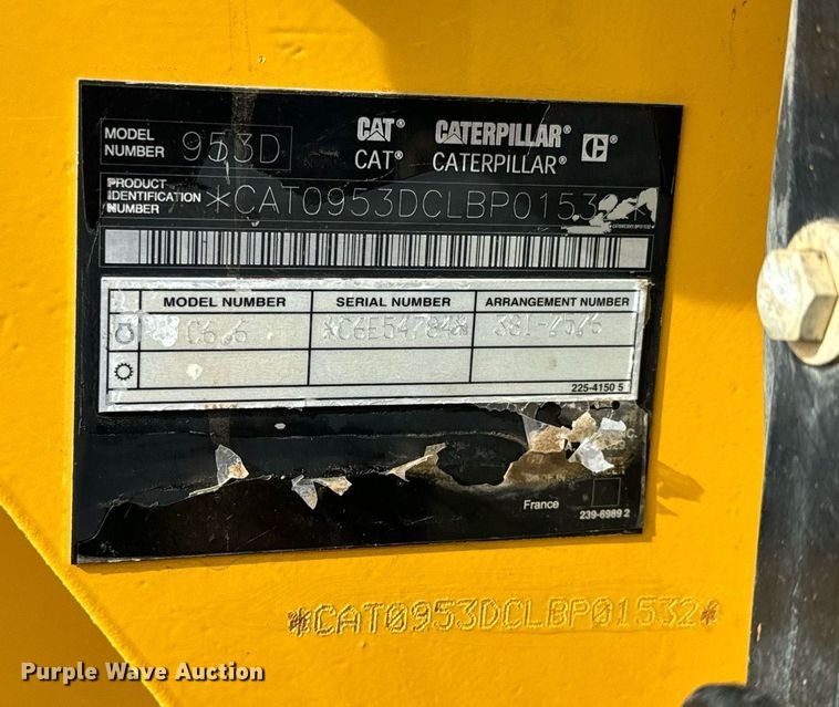 image for item NN9505 2013 Caterpillar  953D track loader