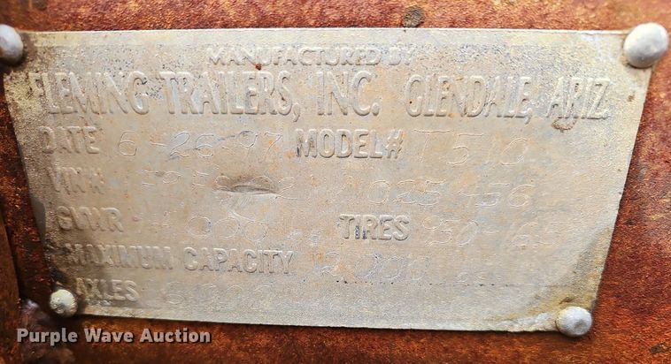 image for item NP9314 1997 Fleming T510 vacuum trailer