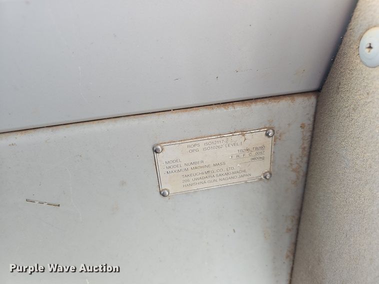 image for item NP9324 2013 Takeuchi  TB285 mini excavator